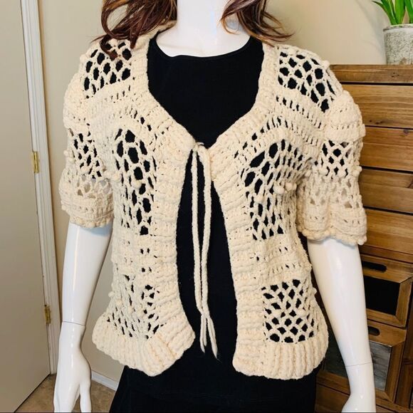 Vintage Hand Knitted Sweater Vest Size M/L - Picture 3 of 10